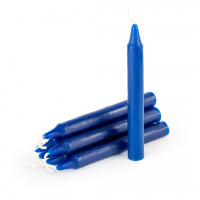 свеча малая (ханукальная) (h10см, d12мм) синяя, шт