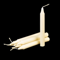 свеча малая (ханукальная) (h10см, d12мм) белая, шт