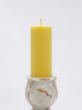 Свеча формовая пеньковая (10см, D35, 5ч), ЖЕЛТАЯ