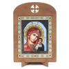 Икона деревянная на подставке, в рамке со стразами 11х13, Казанская №3