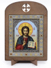 Икона 11x13 (ERM) деревянная, вставка металл, Спаситель №1