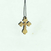 крестик деревянный 3см на веревочке, "спаси и сохрани"