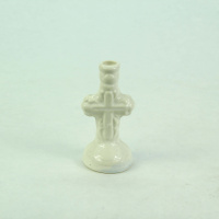 подсвечник керамический "крест малый" белый