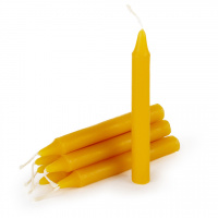 свеча малая (ханукальная) (h10см, d12мм) желтая, шт
