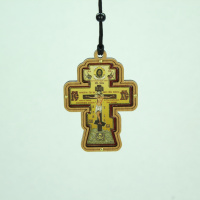 крест подвесной с ладаном №3 "jerusalem" (дерево)
