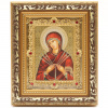 Икона 10x12 (KUT) багет ЗОЛОТО, вставка с камнями, Семистрельная (визант)