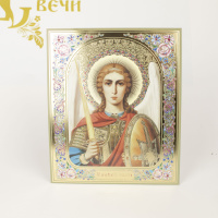икона лик полигр. 15х18, 001 архангел михаил (золото, ламинация)
