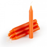 свеча малая (ханукальная) (h10см, d12мм) оранжевая, шт