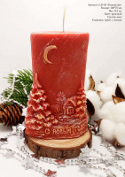 свеча формовая рождественская рождество, красная