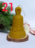 свеча формовая рождественская колокол, воск