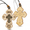 Авто ПОДВЕСКА (ERM) малая КРЕСТ фигурный, 6х4см, ЗОЛОТО