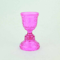лампада "кубок", розовое стекло