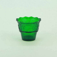 лампада "стаканчик с узором "ника", зелёное стекло