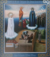 икона на оргалите 11x13, луганская божия матерь (ведение)