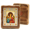 Икона деревянная под старину ВИЗАНТИЙСКАЯ 7х10, Ангел Хранитель