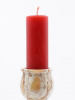 Свеча формовая пеньковая (10см, D35, 5ч), КРАСНАЯ