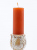 Свеча формовая пеньковая (10см, D35, 5ч), ОРАНЖЕВАЯ