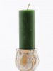 Свеча формовая пеньковая (10см, D35, 5ч), ЗЕЛЕНАЯ (7)