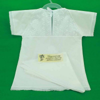 крестильная рубашка и косынка для девочки от 2 до 3х лет, белая