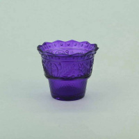лампада "стаканчик с узором "ника", фиолетовое стекло