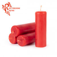 свеча восковая формовая пеньковая (h10, d3,5см) красная, шт