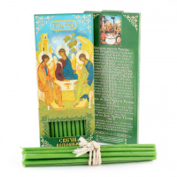 свечи церковные для дома №80, святая троица (зелёные)