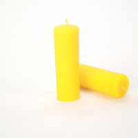 свеча восковая формовая пеньковая (h10, d3,5см) желтая, шт
