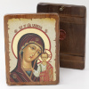 Икона деревянная под старину 17х23, №2 Казанская