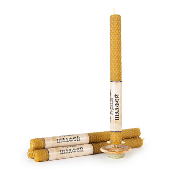 Свеча с травами катаная из вощины, Шалфей