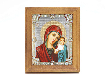 Икона 11х13 (ERM) в деревянной рамке, Казанская 14