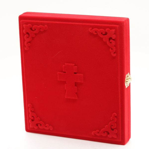 Складень ФЛОК (ERM) 15х18 Вставка металл со стразами, КРАСНЫЙ