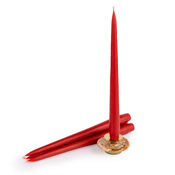 Свеча формовая Античная D20 (25см, 8ч), КРАСНАЯ