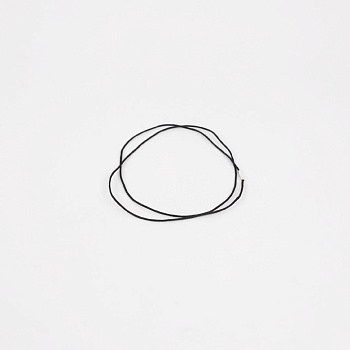 Гайтан шелк гладкий, застежка винт, ЧЕРНЫЙ (60см)