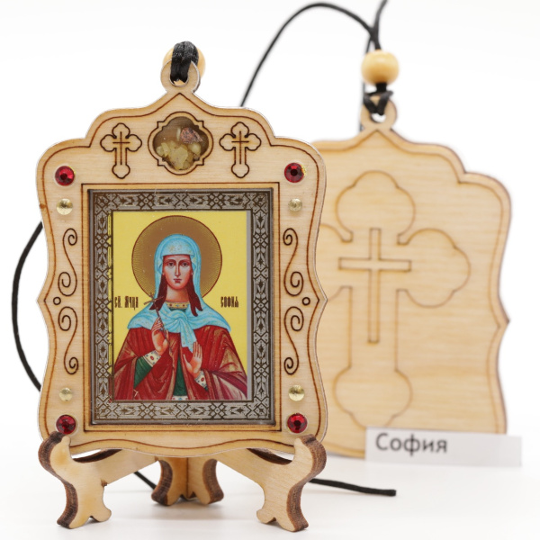 Авто икона (ERM) с подставкой 4х3,5см, София