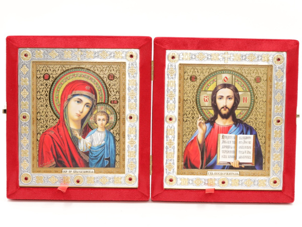 Складень (ERM) 15х18  бархат Вставка металл, КРАСНЫЙ №13