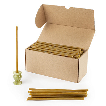 Свечи церковные восковые (100%) № 80 (коробка 1кг)