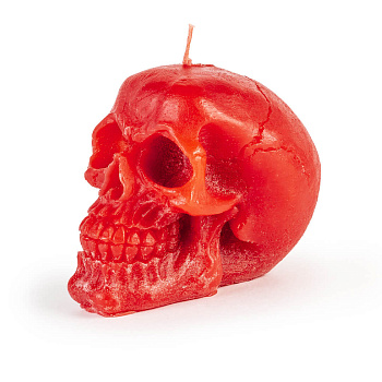 Свеча формовая Череп (большой), КРАСНАЯ