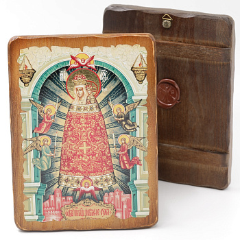 Икона 17x23 (ERM) деревянная под старину, Прибавление Ума