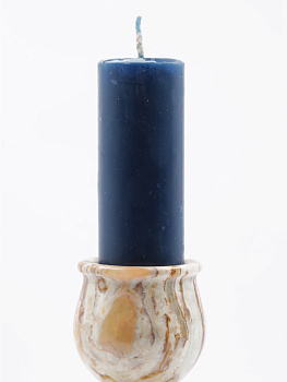Свеча формовая пеньковая (10см, D35, 5ч), СИНЯЯ