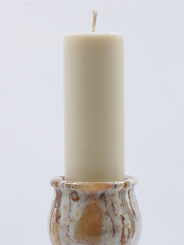 Свеча формовая пеньковая (10см, D35, 5ч), БЕЛАЯ