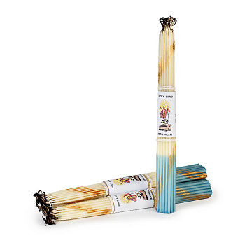 Свечи Иерусалимские Тонкие (26см, 0,75ч, 33шт), БЕЛЫЕ