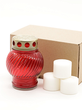 Набор Лампада (D130мм) и 3 сменные свечи (35см, D40)