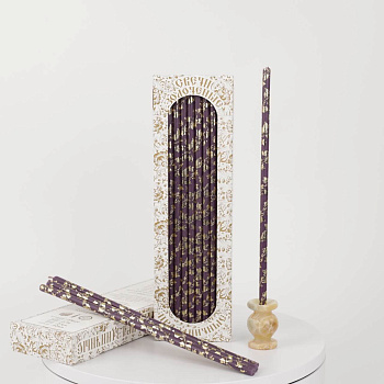 Свечи праздничные №40 (уп 40шт), ФИОЛЕТОВЫЕ (Золотая лоза)