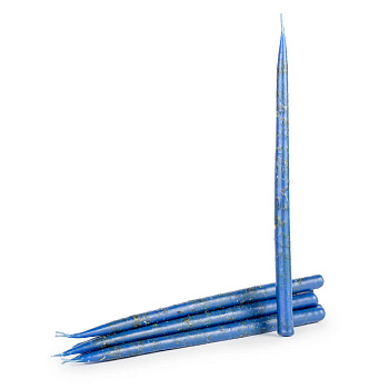 Свечи с травами конусные №50, СИНИЕ (Мята, Крапива, Шалфей)