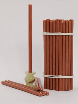 Свечи станочные КОРИЧНЕВЫЕ № 25 (пачка 1кг)