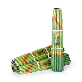 Свечи Иерусалимские Стандартные (24см, 1ч, 33шт), ЗЕЛЁНЫЕ