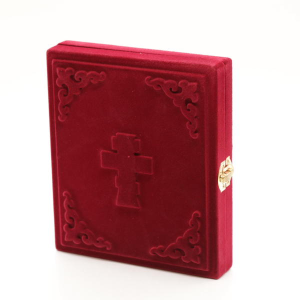 Складень ФЛОК (ERM) 11х13 Вставка металл со стразами, БОРДО