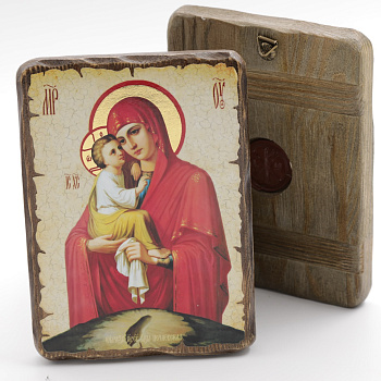 Икона 13x17 (ERM) деревянная под старину, Почаевская