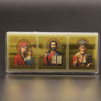 Икона Автомобильная (SOR) Стекло 9x4, Софрино, ЗОЛОТО