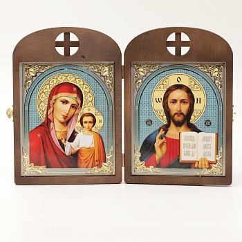 Складень (ERM) 11x13 деревянный АРКА со вставкой металл №1